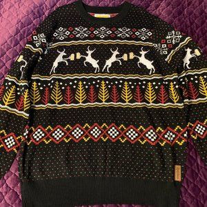 Deer Drinking Ugly Christmas Sweater